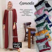 Gamis hijau botol cocok dengan jilbab warna apa. Baju Wanita Murah Gamis Lamoda Bahan Lemon Skin Premium Banyak Warna Di Surakarta Tribunjualbeli Com