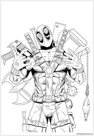 You can use deadpool coloring pages for marvel as a worksheet for your class. Superhero Deadpool Coloring Pages Deadpool Coloring Pages Coloring Pages For Kids And Adults