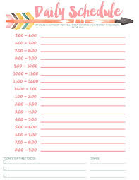 daily schedule free printable homeschool schedule printable schedule printable free daily schedule template