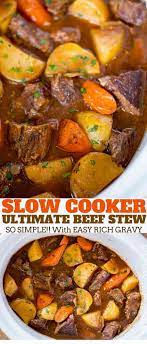 Ultimate Slow Cooker Beef Stew Recipe Crockpot Recipes Beef Stew Beef Stew Dinner Slow Cooker Beef Stew