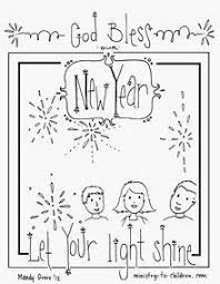 New Year S Coloring Sheets God Bless Our New Year Let Your Light Shine Sunday School Coloring Pages Childrens Church Lessons New Year Coloring Pages