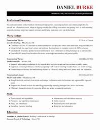 Prior to working in construction, terrance was homeless and struggled. 11 Amazing Construction Resume Examples Livecareer