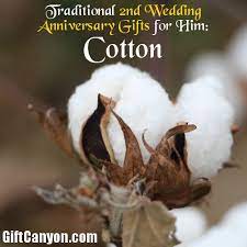 Cotton anniversary gifts for 2nd anniversary. Traditional 2nd Wedding Anniversary Gifts For Him Cotton Gift Canyon