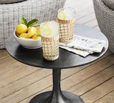 Color fade indoor/outdoor coffee table. Belize Indoor Outdoor 20 Metal Coffee Table Pottery Barn