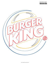 Understanding that burger, hot dog and fries are not really healthy food for kids, i've also created. Burger King Logo Coloring Page Super Fun Coloring
