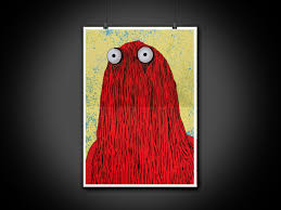 Red Guy Portrait Don't Hug Me I'm Scared DHMIS Color - Etsy