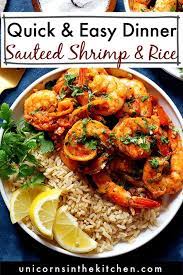 This Easy Sauteed Shrimp Recipe Is The Perfect Weeknight Dinner Mediterraneans Style Sauteed Shrimp With V Sauteed Shrimp Shrimp And Rice Quick Dinner Recipes