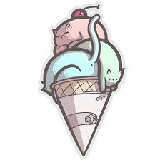Kitty Cone 2x3 Die Cut Vinyl Sticker