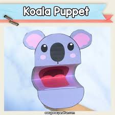 Bat Puppet Printable Puppets Diy Koala Craft Hand Puppets