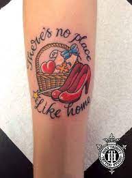 I Would Get This Except In A Different Place And Maybe Smaller Wizard Of Oz Tattoo By Greg At Holy Trinity Tat Trinity Tattoo Tattoos Wizard Of Oz Tattoos