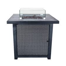 Shop at qubox for 1000's of great deals on a huge range of garden furniture, bbqs & outdoor living products. Square Rattan Concrete Top Gas Fire Pit Teamson Home Uk