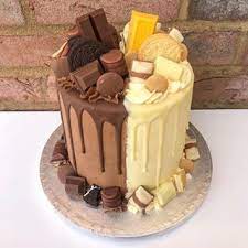 Another Half And Half Halfandhalfcake Dripcake Cakes Cakestagram Desserts Yummy Food Dessert Cake Recipes