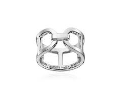 Hermes Ring In Sterling Silver Mm Size 51 Hermes Ring Equine Jewelry Korean Jewelry