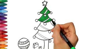 Arbol De Navidad O Arbol De Pino Como Dibujar Y Colorear Paso A Paso Los Para Ninos