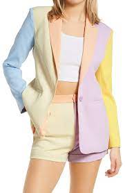 Endless Rose Colorblock Blazer Nordstrom In 2021 Blazer Designs Blazer Blazer Buttons