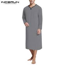 Camisón de mujer manga corta, cuello en pico con abertura con botones y bolsillo en el pecho a contraste en rojo. Incerun Hombre Bolsillos Vestido Camison Otono Homwear Blusa Mens Pachwork Dormir Batas De Manga Larga De Cuello V Pijama Comodo Traje 5xl 7 Descuento Misc Unico Tienda Cyou
