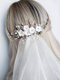 Wedding Flower Comb Pearl Hair Comb Floral Hair Comb Flower Etsy Bridal Hair Pieces Floral Hair Pieces Floral Hair Combs