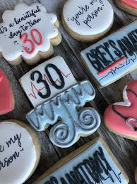 Ambesonne skeleton outdoor tablecloth, animal anatomy themed infographic with bones of the dog table, decorative washable picnic table cloth, 58 x 104, blue grey white charcoal grey $39.99 $ 39. Grey S Anatomy Themed 30th Birthday Cookies By Kendal Facebook