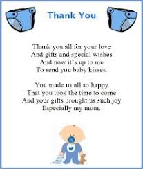 Baby Shower Thank You Poems From Baby Baby Shower Quotes Baby Poems Baby Shower Thank You Cards
