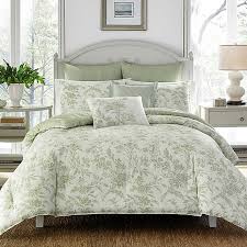 We are in love with our new custom made pink & green toile crib bedding.made from the ever popular central park toile fabric, this crib set is sophisticated yet sweet. Laura Ashley Natalie 7 Piece Reversible Comforter Set Bed Bath Beyond