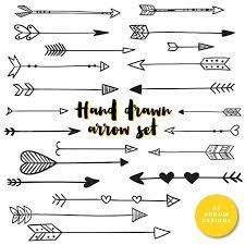 Download Hand Drawn Arrows Clip Art Tribal Handdrawn Arrow Hearts Etsy In 2021 Arrow Drawing Hand Drawn Arrows Arrow Clip Art