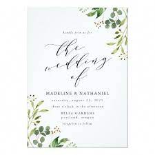 Watercolor Greenery Wedding Invitation Zazzle Com In 2021 Watercolor Wedding Invitations Greenery Wedding Invitations Wedding Invitation Kits