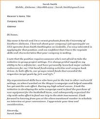 Writing A Cover Letter With No Experience Example