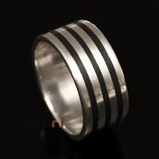 This decorative sterling silver 'crown' gallery strip is perfect for adding subtle detailing to your designs. Ethnic Engagement Ring Wedding Jewelry Sterling Silver Ebony Strips 3 Men Women Tuareg Tribe Design Karuni