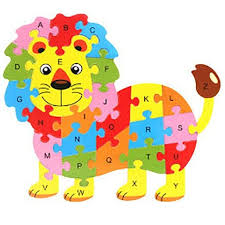 Wooden Lion English Letters Puzzle Game Educational Toy Kit For Kids Colormix 3x40578812 Animal Alphabet Puzzle Toys Kids Wood Puzzle Toy