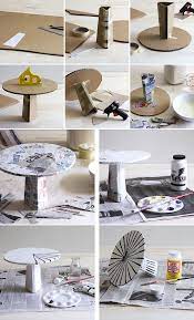 Diy Papier Mache Cake Stand Diy Cake Stand Cardboard Crafts Diy Room Decor