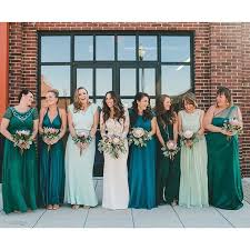 Thanks Greenweddingshoes For Featuring Our Modern Wedding With An Aussie Flair Today So Fun Ww Green Bridesmaid Dresses Bridesmaid Ombre Bridesmaid Dresses