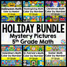 There are also links to helpful pages on our website and forums on other. 5th Grade Math Review Worksheets Holiday Color By Number Math Bundle