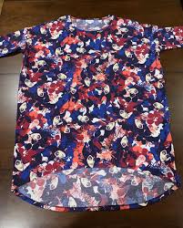 Women's LuLaRoe Disney Maleficent Irma Short Sleeve Tunic Shirt Size M