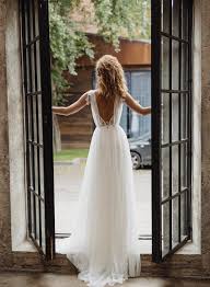Gwendoline Wedding Dress Boho Chic Wedding Dress Open Back Wedding Dress Elegant Wedding Dress