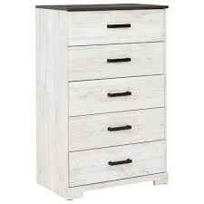 Browse a variety of modern furniture, housewares and decor. Shawburn 5 Drawer Chest White Dark Charcoal Gray Signature Design By Ashley Target