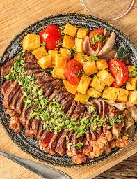 Healthy Steak Recipe With Chimichurri And Sweet Potato Salad More Beef Meals On Hellofresh Co Healthy Steak Recipes Salad With Sweet Potato Sunbasket Recipes