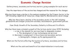 Economic Change Revision Change Revision Business Studies