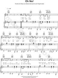 Marina And The Diamonds Oh No Sheet Music In C Major Transposable Download Print Sku Mn0082396