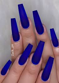 When the acrylic dries off, file and buff your nails until. 67 Stunning Dark Blue Nail Designs Coffin Nails Designs Blue Acrylic Nails Blue Nails