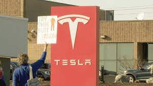 Tesla Takedown' protest held outside Fayetteville dealership