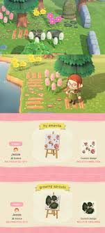 Stones With Flowers And Wood Pathing Designed By Acnh Custom Designs Animal Crossing New Animal Crossing Animal Crossing Wild World