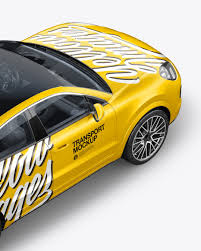 Download Coupe Crossover Suv Mockup Back Half Side View High Angle Shot In Vehicle Mockups On Yellow Images Object Mockups PSD Mockup Templates