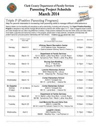 Triple p (positive parenting program): Fillable Online Clvnv Download The Schedule Of Classes Pdf City Of Las Vegas Clvnv Fax Email Print Pdffiller