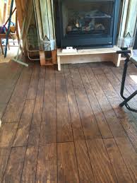 Plywood Subfloor Stained Then Lines Drawn With Sharpie Plywood Flooring Painted Plywood Floors Flooring