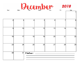 December 2018 Printable Calendar Notes To Do List Reminders 2018 Printable Calendar Calendar Notes Printable Calendar Notes