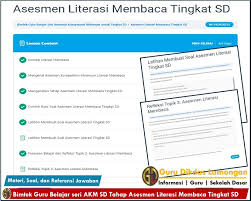 Materi Soal Dan Referensi Jawaban Bimtek Guru Belajar Seri Akm Sd Tahap Asesmen Literasi Membaca Tingkat Sd