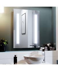 This stunning mirror cabinet features a slick white finish with lines, two mirrored doors with classy handles and a useful shelf. Dual Bar Led 500 X 700mm Battery Powered Round Corner Bathroom Mirror Willesden Bathrooms