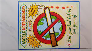 Say no to tobacco quit smoking poster. Drawing Of World No Tobacco Day World No Tobacco Day Poster How To Draw World No Tobacco Poster Youtube