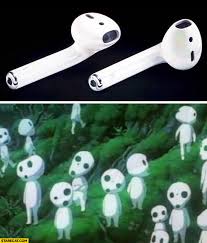 Apple Airpods Looking Like Kodama Princess Mononoke Kami Starecat Com Kodama (木霊, 木魂 or 木魅) are spirits in japanese folklore that inhabit trees. apple airpods looking like kodama