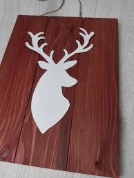 Fadenbild Hirsch Schablone Fadenbilder Holz Basteln Weihnachten Hirsch Basteln